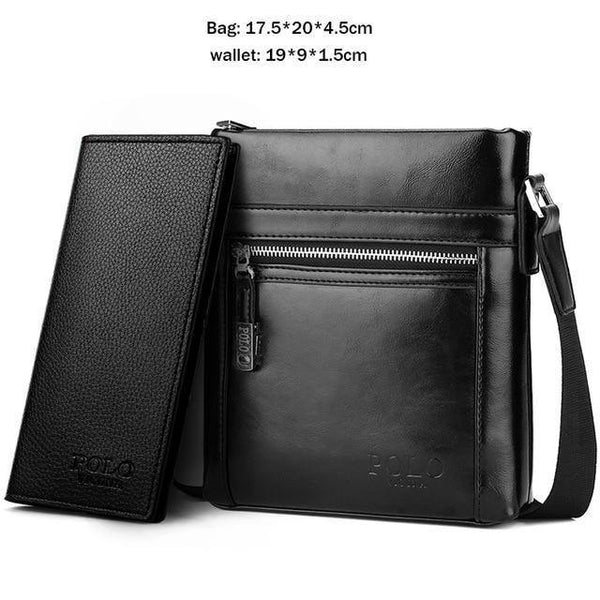 Planet Gates Set Small Black / China Quality Theftproof Waxy Leather Brand Man Bag With Metal Hasp Small Men's Crossbody Bag Vintage Shoulder Bags