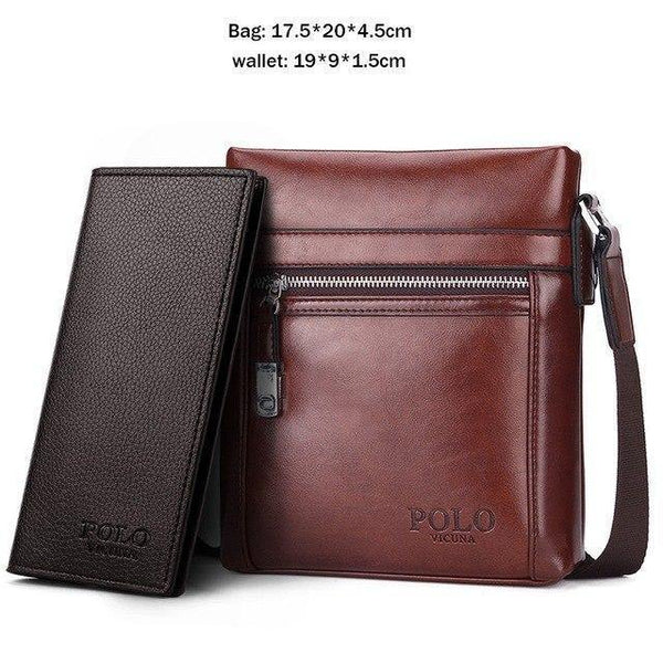 Planet Gates Set Small Brown / China Quality Theftproof Waxy Leather Brand Man Bag With Metal Hasp Small Men's Crossbody Bag Vintage Shoulder Bags