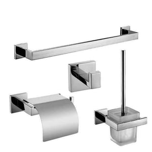 Planet Gates set Square Base Bathroom Accessories Polished Chrome Toilet Paper Holder /Towel Bar Bathroom Products