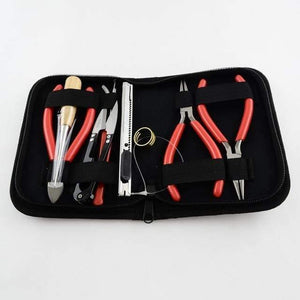 Planet Gates Set with bag 3 Pandahall Jewelry Making DIY Pliers Tools Set Flat Round Nose Pliers Wire Cutter Pliers Rings Scissor Needles Beading Tweezer