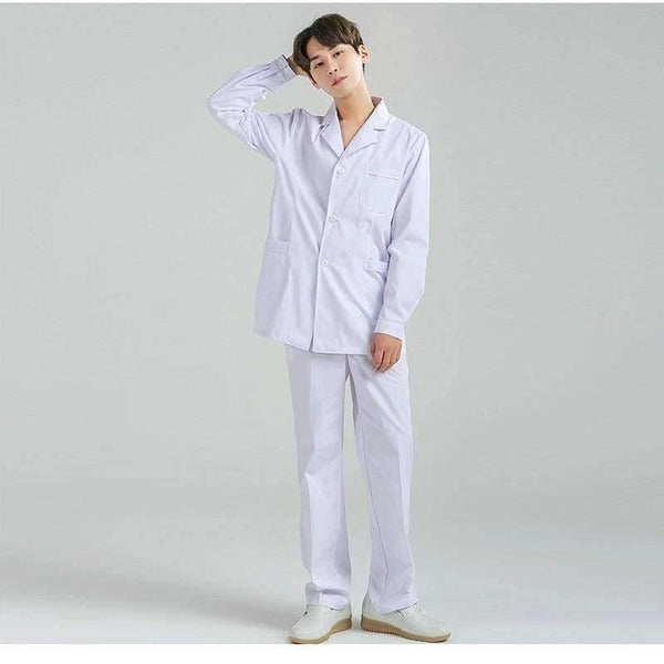 Planet Gates Set1 / L Women Hospital Medical Work Wear Suit Collar Nursing Clothing Doctor Uniform Short Sleeve Dental Beauty Salon Surgical Overalls