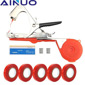 Planet Gates Set1 Red Garden Tools Garter Plants Plant Branch Hand Tying Binding Machine Minced Vegetable Tapetool Tapener Tapes Home Garden Tool