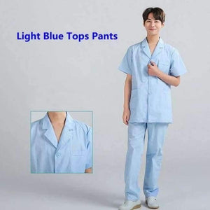 Planet Gates Set4 / L Women Hospital Medical Work Wear Suit Collar Nursing Clothing Doctor Uniform Short Sleeve Dental Beauty Salon Surgical Overalls