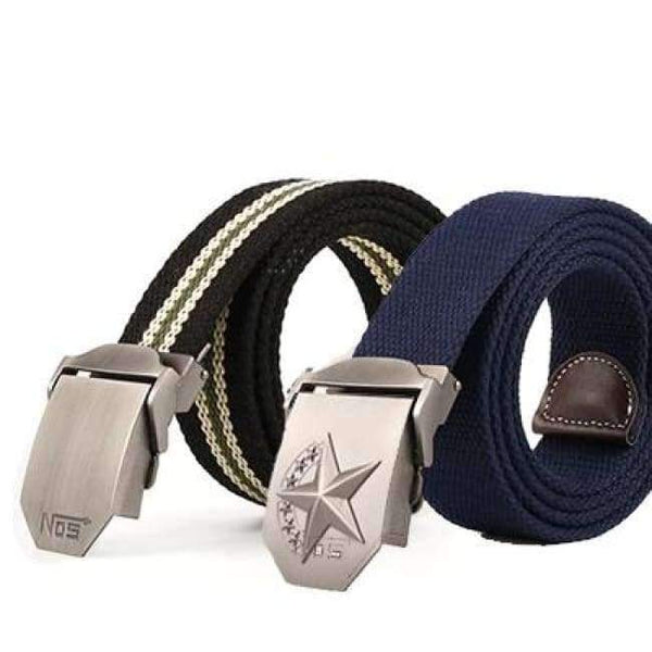 Planet Gates set5 / 110cm Hot male tactical belt Top quality Elastic Canvas belts for men NO5 Automatic buckle Outdoor Sport Long 160cm White Weave straps