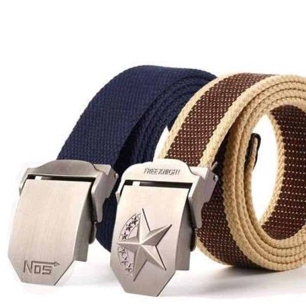 Planet Gates set7 / 110cm Hot male tactical belt Top quality Elastic Canvas belts for men NO5 Automatic buckle Outdoor Sport Long 160cm White Weave straps