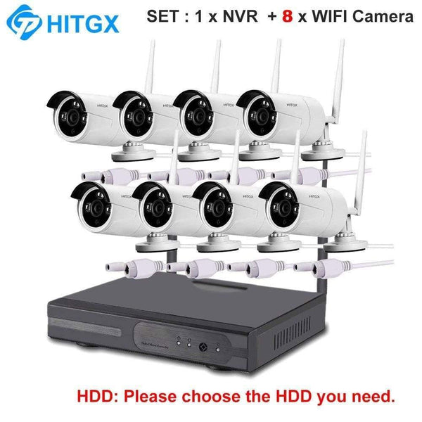 Planet Gates SETD 1x8 / None Video Surveillance Camera System Wireless CCTV Kit 1080P Ip NVR Kit Ip Camera Outdoor Security System Video Surveillance Kit