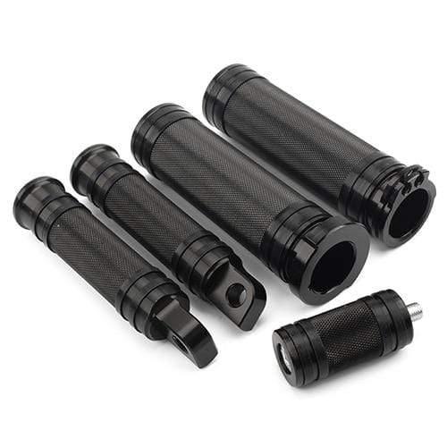 Planet Gates Sets Motorcycle Handle Bar Grips+Footrest Foot Pegs+Shifter Peg Nail For Harley Sportster 883 Touring Dyna Breakout Softail V-Rod