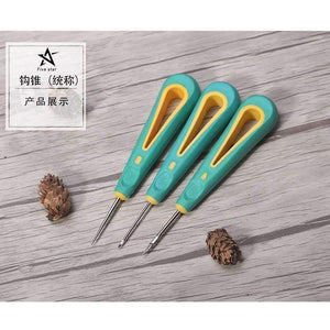 Planet Gates Sewing Awl Hand Stitcher Shoe Canvas Leather Repair Tool for DIY Craft Leather, Straight Needle Curved Needle and Hole Needle
