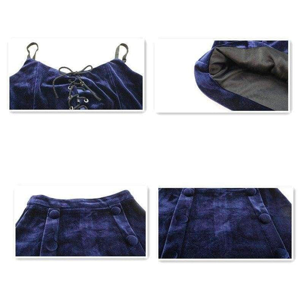 Planet Gates Sexy 3 Piece Sets European Mesh Blusa + Velvet Cami + Velvert Skirts Fashion Women Sets 2018 Autumn New