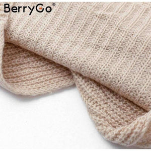 Planet Gates Sexy backless cross knitted sweater Women turtleneck batwing sleeve 2018 Autumn winter casual loose pullover jumper