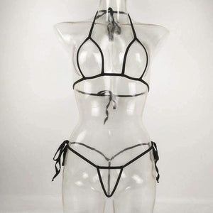 Planet Gates Sexy Bandage Mini Micro Exotic Bikini Bra + G-strings Thongs Open Crotch Erotic Lingerie Underwear Sets Plus Size