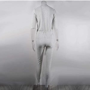 Planet Gates Sexy Jumpsuit Silver Sequin Jumpsuits For Women 2018 Long Pants Body Mujer Rompers Womens Jumpsuit Overalls Playsuit New