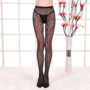 Planet Gates Sexy Leopard Lace Spandex Top Mesh Thigh High Knee Socks Long Tights Pantyhose Medias For Woman Lace edge
