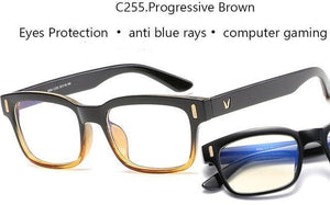 Planet Gates Shadow Brown-Clear Anti Blue Rays Computer Glasses Men Blue Light Gaming Glasses Protection Myopia