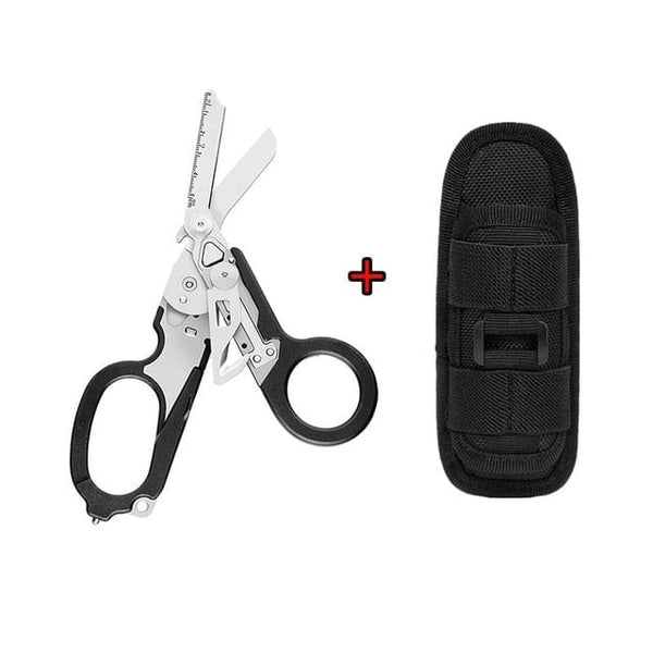 Planet Gates Shears with holster Raptor Emergency Response Shears Multifunctional Outdoor Tools With Glass Breaker Strap Cutter Folding Pliers Safety Hammer