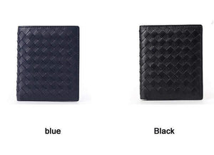 Planet Gates Sheepskin Weave Men Wallets Fashion Male Clutch Wallet Genuine Sheep Leather Purses Card Holder Purses Coin Purse