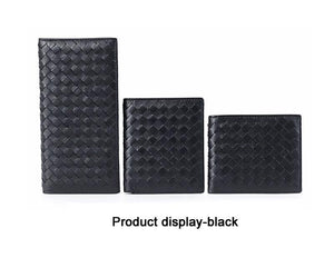 Planet Gates Sheepskin Weave Men Wallets Fashion Male Clutch Wallet Genuine Sheep Leather Purses Card Holder Purses Coin Purse