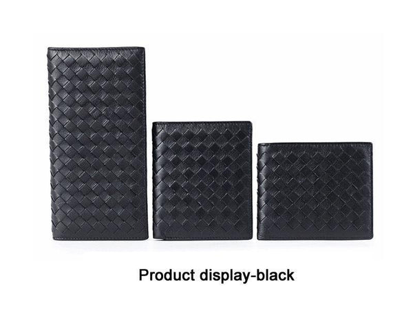 Planet Gates Sheepskin Weave Men Wallets Fashion Male Clutch Wallet Genuine Sheep Leather Purses Card Holder Purses Coin Purse