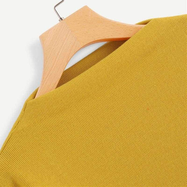 Planet Gates SHEIN Ginger Preppy Elegant Floral Embroidered Cowl Neck Bishop Sleeve Sweatshirt 2018 Autumn Casual Women Pullovers Sweatshirts