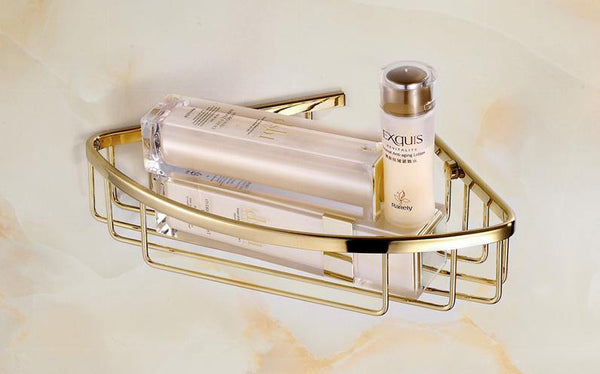 Planet Gates SHELF-496 Bathroom Hardware Set Antique Gold&Crystal Bathroom Accessories Sets Bathroom Products FE1