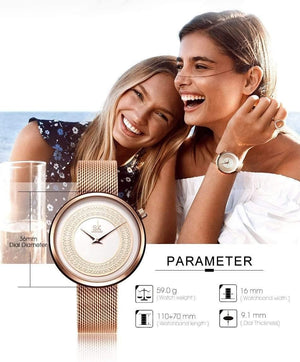 Planet Gates Shengke Women Watches Women Fashion Clock Vintage Design Ladies Watch Luxury Brand Classical Gold Metal Slice Zegarek Damski