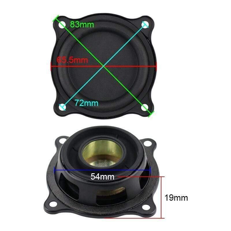 SHEVCHENKO 2.5Inch 65.5mm Bass Radiator Passive Radiator Speaker Bass Vibration Rubber Edge Low Range Subwoofer DIY 2pcs