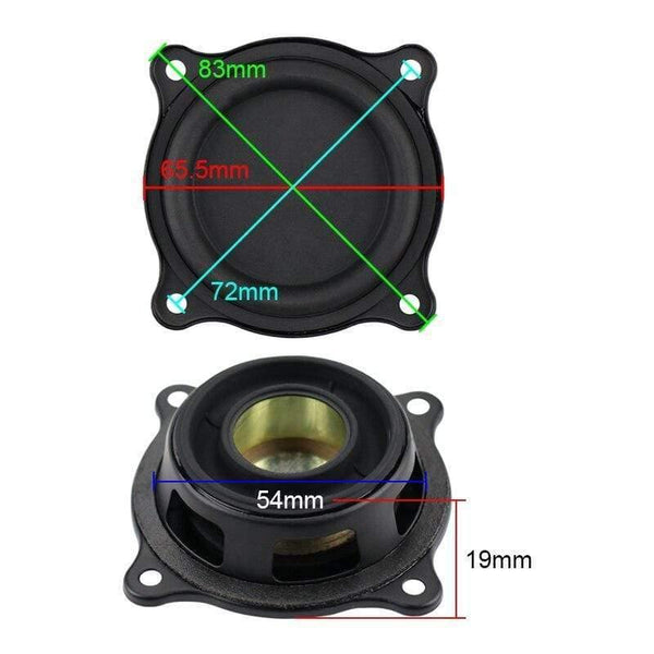 SHEVCHENKO 2.5Inch 65.5mm Bass Radiator Passive Radiator Speaker Bass Vibration Rubber Edge Low Range Subwoofer DIY 2pcs