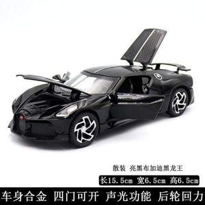 Planet Gates Shiny black 1:32 Simulation Bugatti Black Dragon Sports Car Model Alloy Car Model Metal Toy Car Boy Gift Car Decoration Jewelry Collection