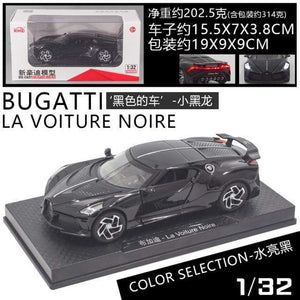 Planet Gates Shiny black with box 1:32 Simulation Bugatti Black Dragon Sports Car Model Alloy Car Model Metal Toy Car Boy Gift Car Decoration Jewelry Collection