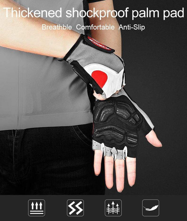 Planet Gates Shockproof GEL Pad Cycling Gloves Half Finger Sport Gloves Men Women Summer Bicycle Gym Fitness Gloves MTB Bike Gloves