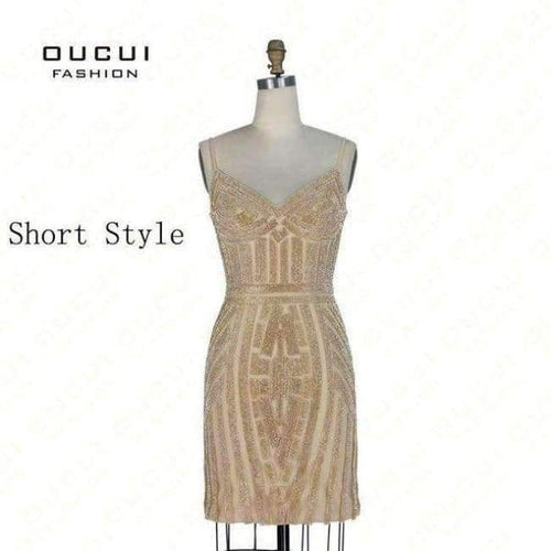 Planet Gates Short dress gold / 2 Crystal Royal Blue Color Party Occasion Formal Long Evening Dress OL102829