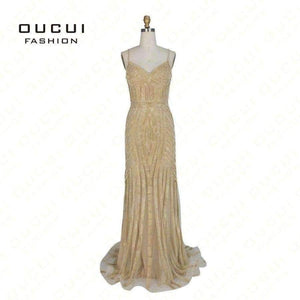 Planet Gates Short dress gold / 2 Crystal Royal Blue Color Party Occasion Formal Long Evening Dress OL102829