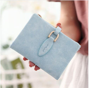 Planet Gates short light blue Women Wallet Card Holder Female Wallet Women's Hasp Purse Coin Purse Card Holder Wristlet Money Long Bag More Color Clutch