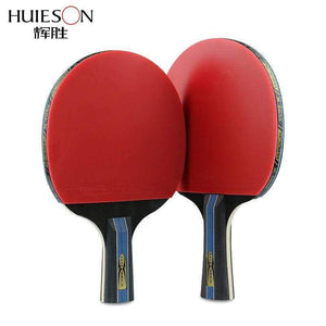 Planet Gates Short or Long Handle Shake-hand Table Tennis Set Red and Black Table Tennis Paddle Table Tennis Racket with Case