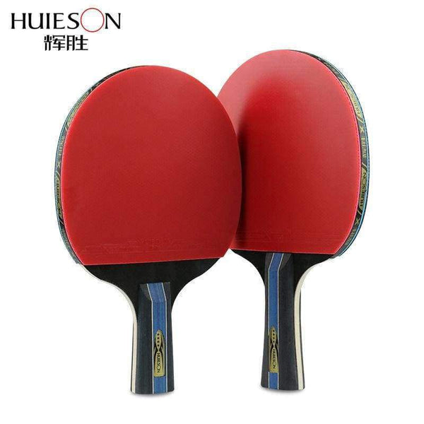 Planet Gates Short or Long Handle Shake-hand Table Tennis Set Red and Black Table Tennis Paddle Table Tennis Racket with Case