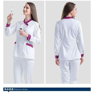 Planet Gates short sleeve / S Fashion Hospital Doctors Nurse Uniform Clothes Sets Beauty Salon Dental Clinic Workwear Suits Medical Gowns Lab Coat