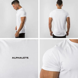 Short Sleeve Skinny T-shirt Men's Summer Casual Cotton Tees Tshirt Tops Male Gym Fitness Bodybuilding Crossfit Workout Clothing