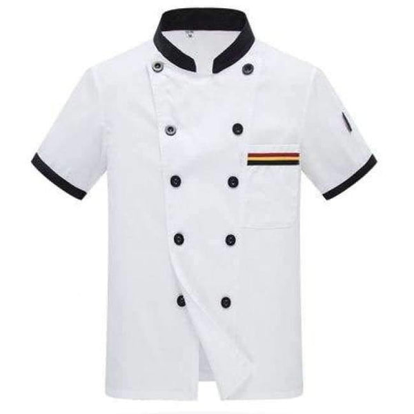 Planet Gates short sleeve / XL Men Long-sleeved Chef Jacket Hotel Service Working Wear Restaurant Kitchen Work Tooling Chef Uniform Cooking Clothes Women 89