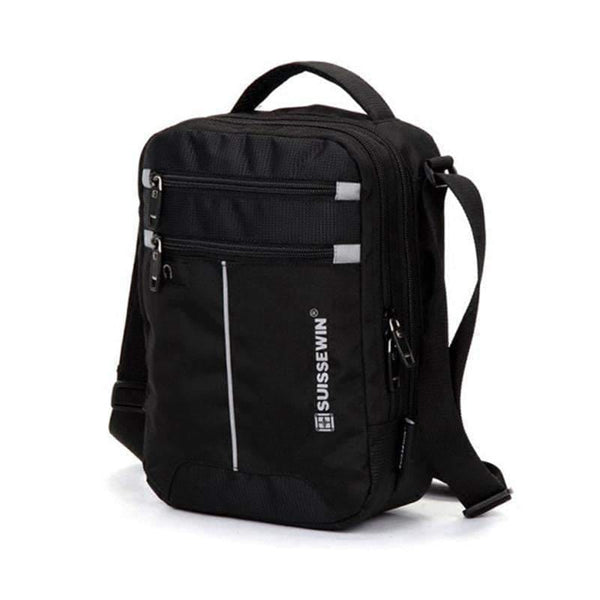 Planet Gates Shoulder Bag Leisure Briefcase Small Messenger Bag for 9.7" 11"Tablets and Documents Men's Black Handbag crossbody bag