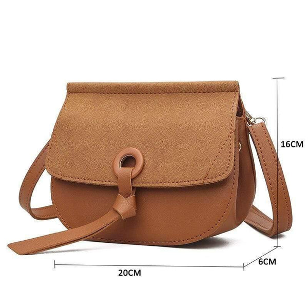 Shoulder Bag New High Quality Leather Fashion Small Scrub Flap Pocket Crossbody Coin Phone Bag