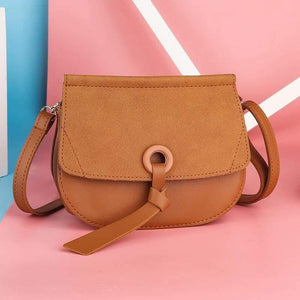 Shoulder Bag New High Quality Leather Fashion Small Scrub Flap Pocket Crossbody Coin Phone Bag