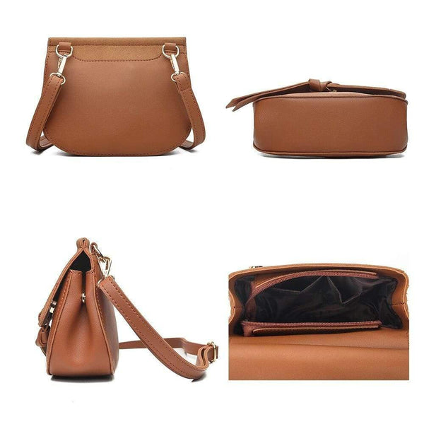 Shoulder Bag New High Quality Leather Fashion Small Scrub Flap Pocket Crossbody Coin Phone Bag