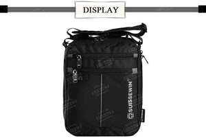 Planet Gates Shoulder Bag Small Messenger Bag for Tablets and Documents Men's Black Handbag 11-inch Crossbody Bags for students