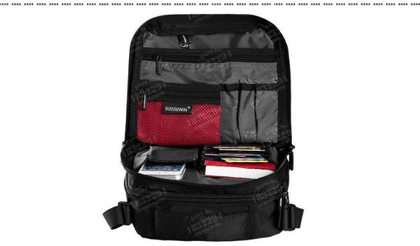 Planet Gates Shoulder Bag Small Messenger Bag for Tablets and Documents Men's Black Handbag 11-inch Crossbody Bags for students