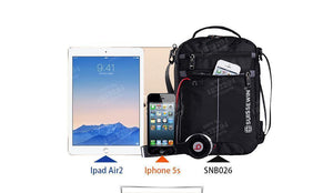 Planet Gates Shoulder Bag Small Messenger Bag for Tablets and Documents Men's Black Handbag 11-inch Crossbody Bags for students