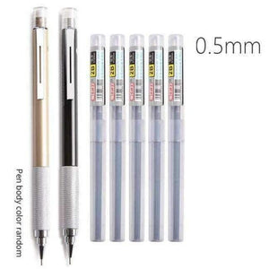 Planet Gates show as picture 2 2Pcs Metal Mechanical Pencil Set 0.5mm / 0.7mm HB Automatic Pencils Writing Sketch Drawing Pen Kawaii School Supplies Pencills