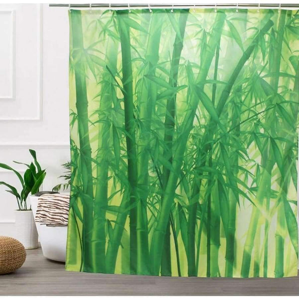 Planet Gates Shower Curtain / 150x180cm Spa stones, Bamboo Shower Curtain Modern Polyester Fabric Custom bath curtain Bathroom Products With Hook 3d Waterproof