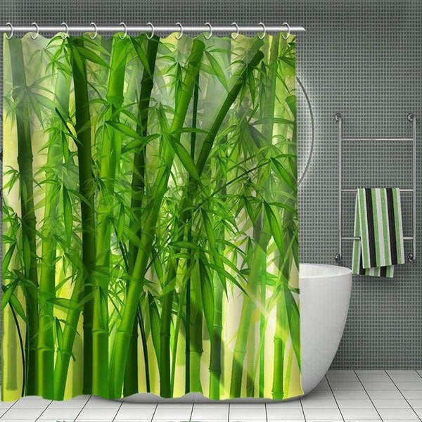 Planet Gates Shower Curtain / 150x180cm Spa stones, Bamboo Shower Curtain Modern Polyester Fabric Custom bath curtain Bathroom Products With Hook 3d Waterproof