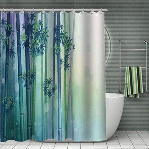 Planet Gates Shower Curtain / 150x180cm Spa stones, Bamboo Shower Curtain Modern Polyester Fabric Custom bath curtain Bathroom Products With Hook 3d Waterproof