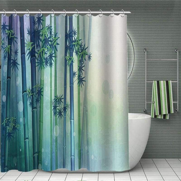 Planet Gates Shower Curtain / 150x180cm Spa stones, Bamboo Shower Curtain Modern Polyester Fabric Custom bath curtain Bathroom Products With Hook 3d Waterproof